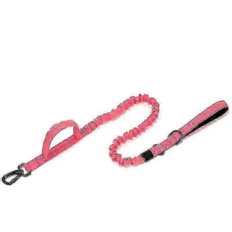 Military Bungee Dog Leash Elastic Leads Rope With 2 Padded Control Handle For Medium And Small Dogs With Reflective Strips