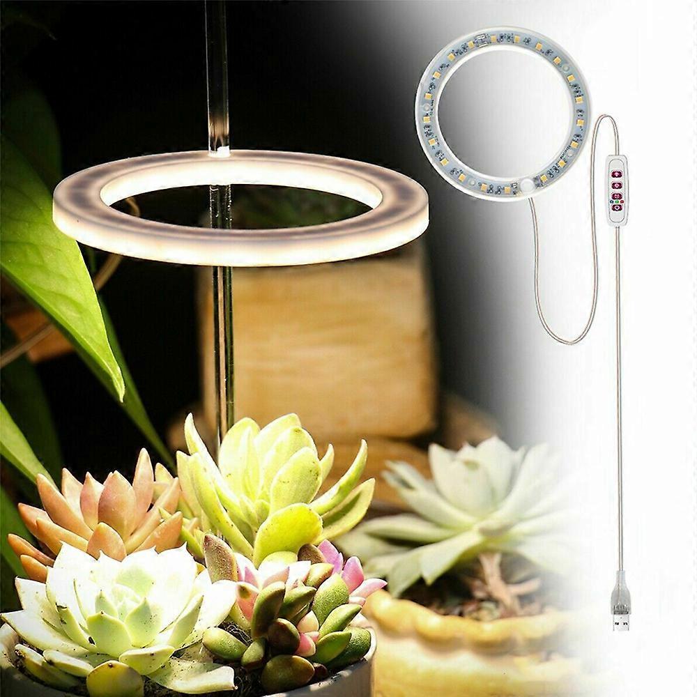 Grow Light for Indoor Plants Full Spectrum LED Plant Ring Light Adjustable
