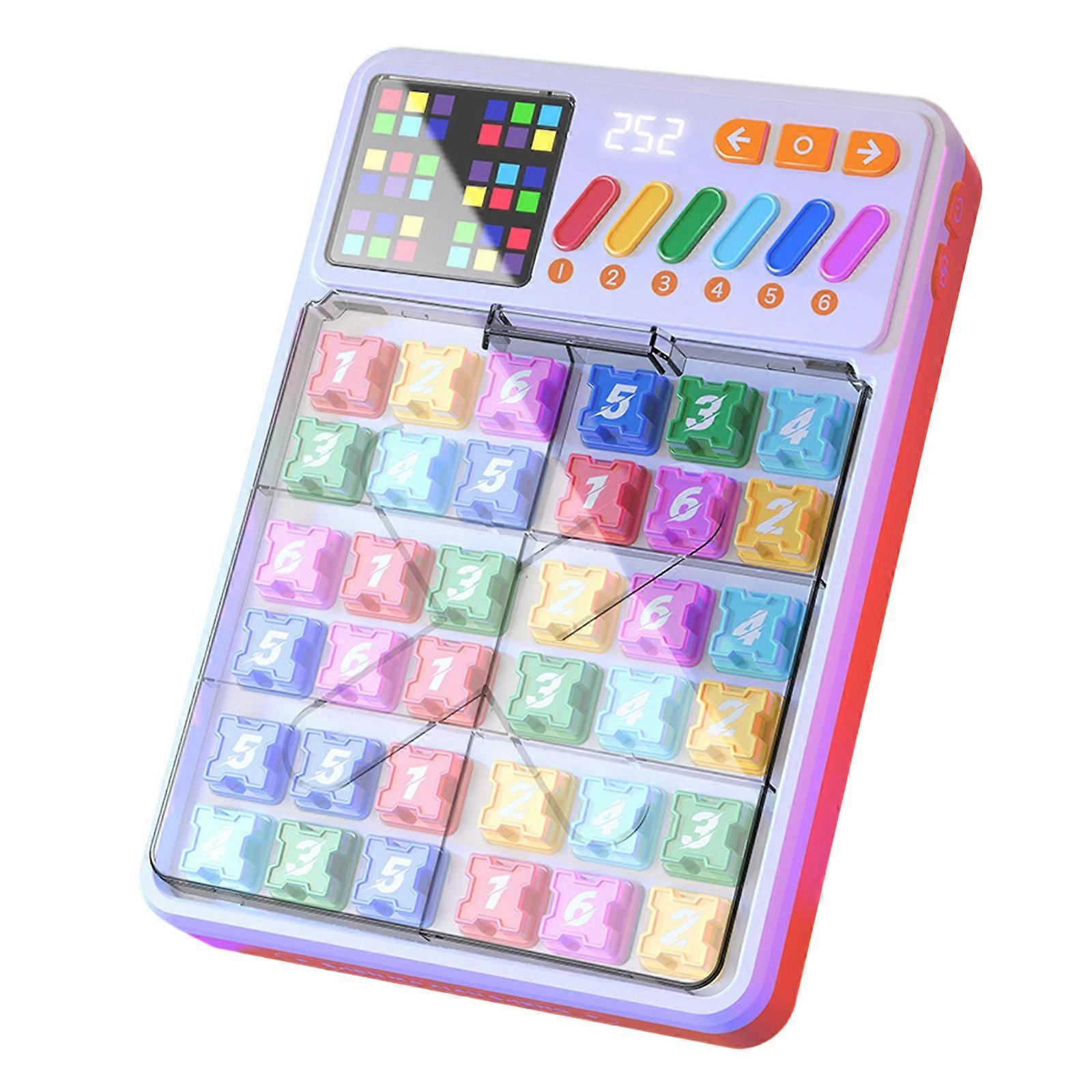 Kids Logical Development Electronic Sudoku Device 3500 Challenges Compact Travel Toy Multicolor