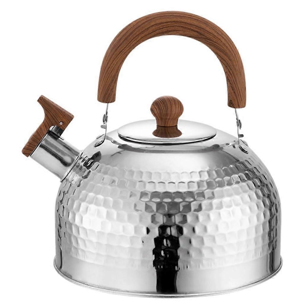 Stainless Steel Whistling Tea Kettle with AntiScald Handle for Gas and Induction Stove 3L