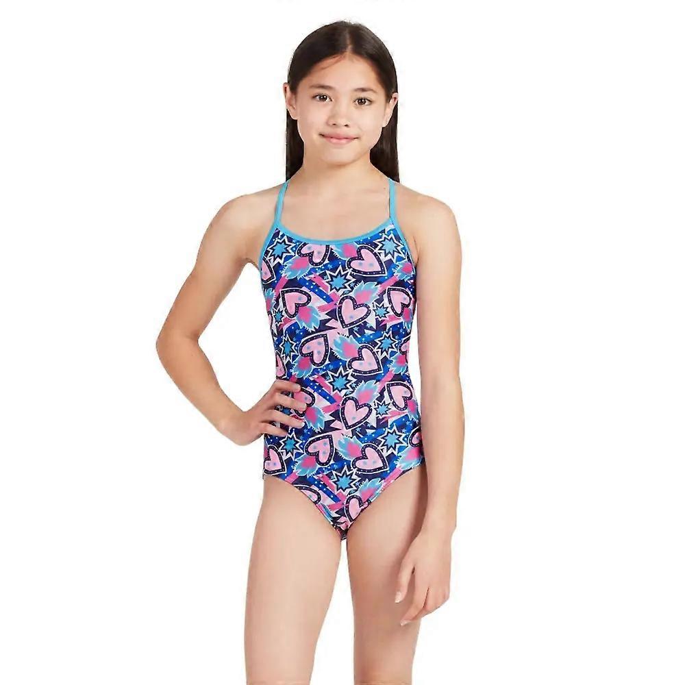 Zoggs Girls Fiery Star 系带泳衣