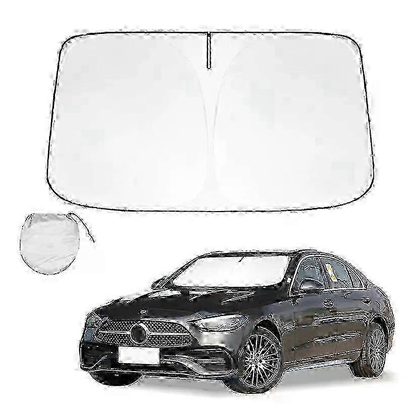 Foldable Sun Visor for Mercedes- C Class W206 Windshield Blocking UV Rays and Maintaining Cooler Vehicle Interior