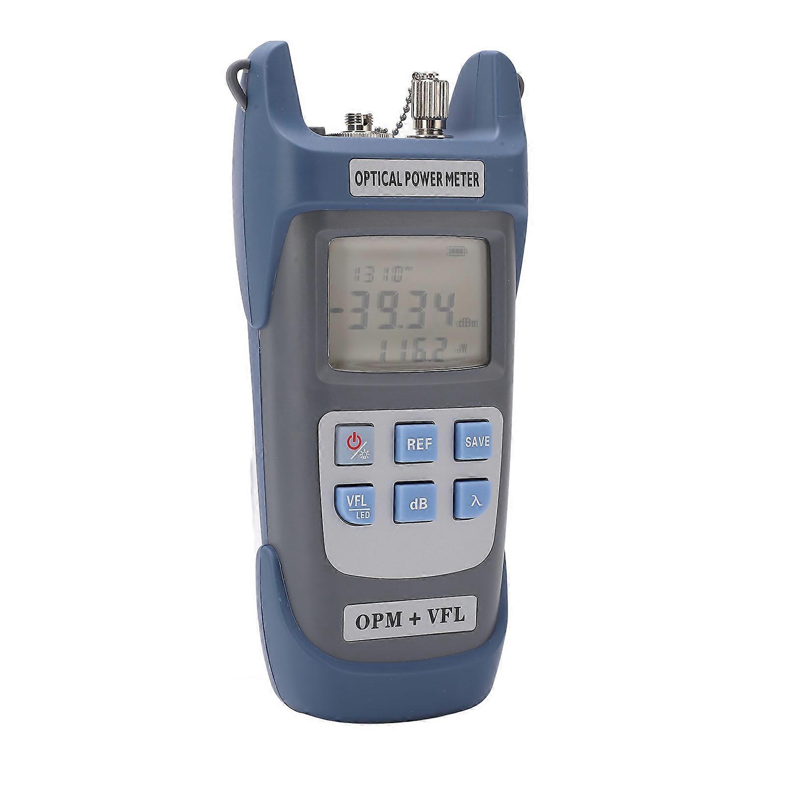 Fiber Optical Power Meter High Efficiency 10MW 10km Output Distance Optical Power Tester with LED Light