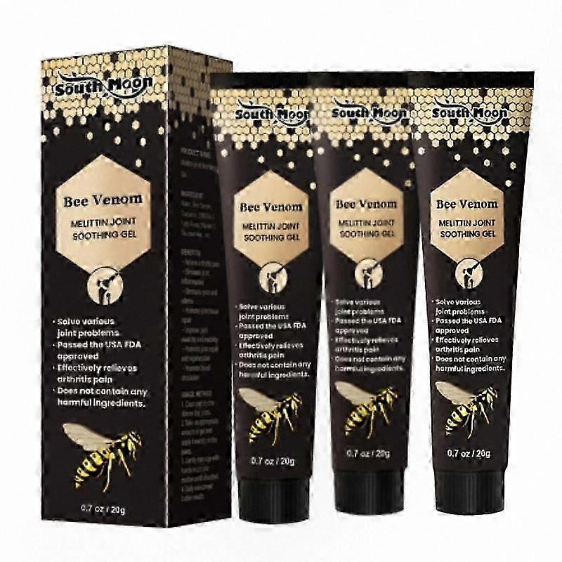 Joint Relief Gel with Bee Venom - 3-Pack Soothing Formula for Comfort and Support