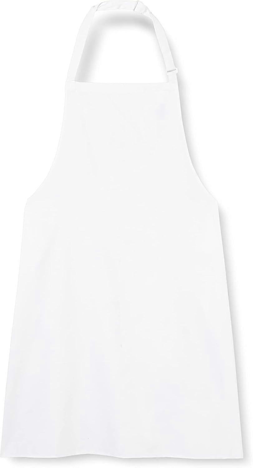 Unisex Durable Adjustable Cooking Bib Apron White