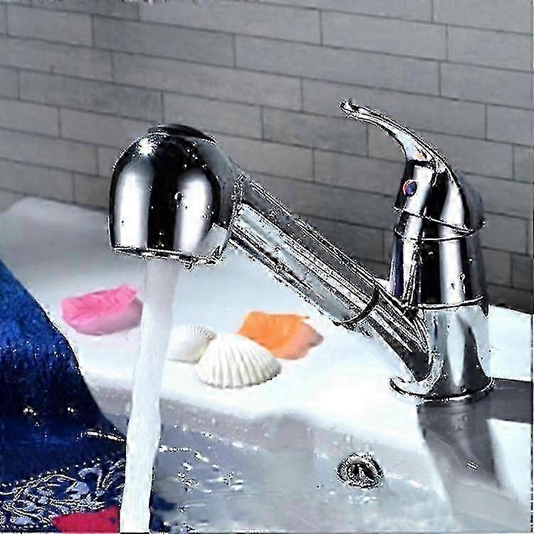 引き出しスプレーキッチン蛇口回転可能な360温水と冷水セラミックコイルワンシャワー、タップなしのキッチンミキサータップ