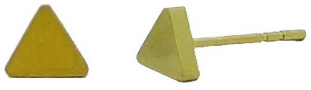 Ti2 Titanium Triangle Stud Earrings - Yellow