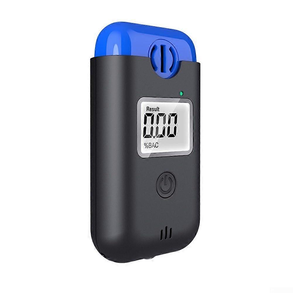 Non Digital Alcohol Tester Breathalyzer For Drivers Portable Alcohol Detector With Flashlight Semiconductor Sen(BLUE)