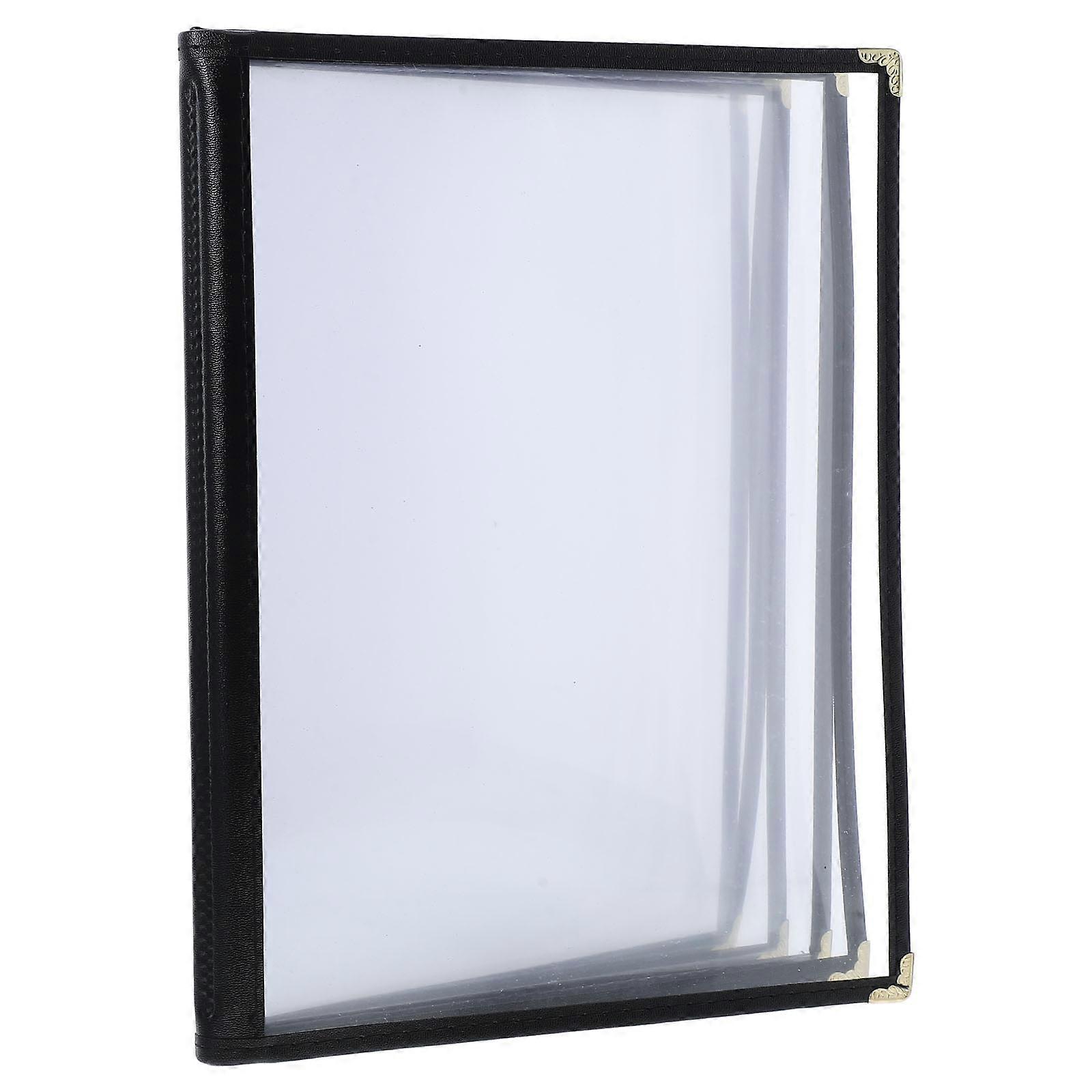 Transparent Clear Menu Folder for Restaurants with Easy Insert