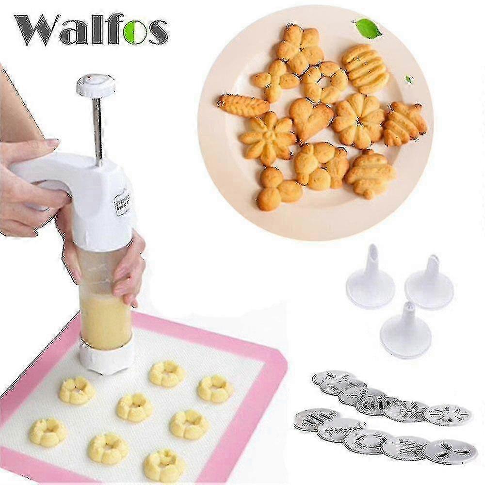 Baking Pastry Tools Cookie Mold Press Gun 12 Flower Shape + 6 Pastry Tips Biscuit Cookie