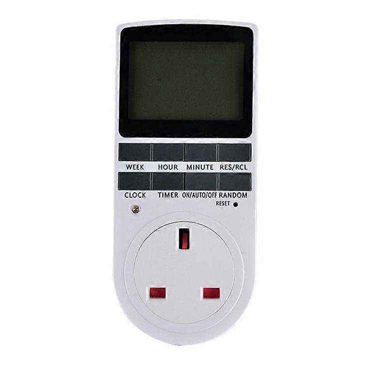 Plug Timer, Digital Timer Plug Socket, Electrical Time Plug with ON-Off Programs and Random Mode for Indoor Lights, Christmas Lights and Home Applianc