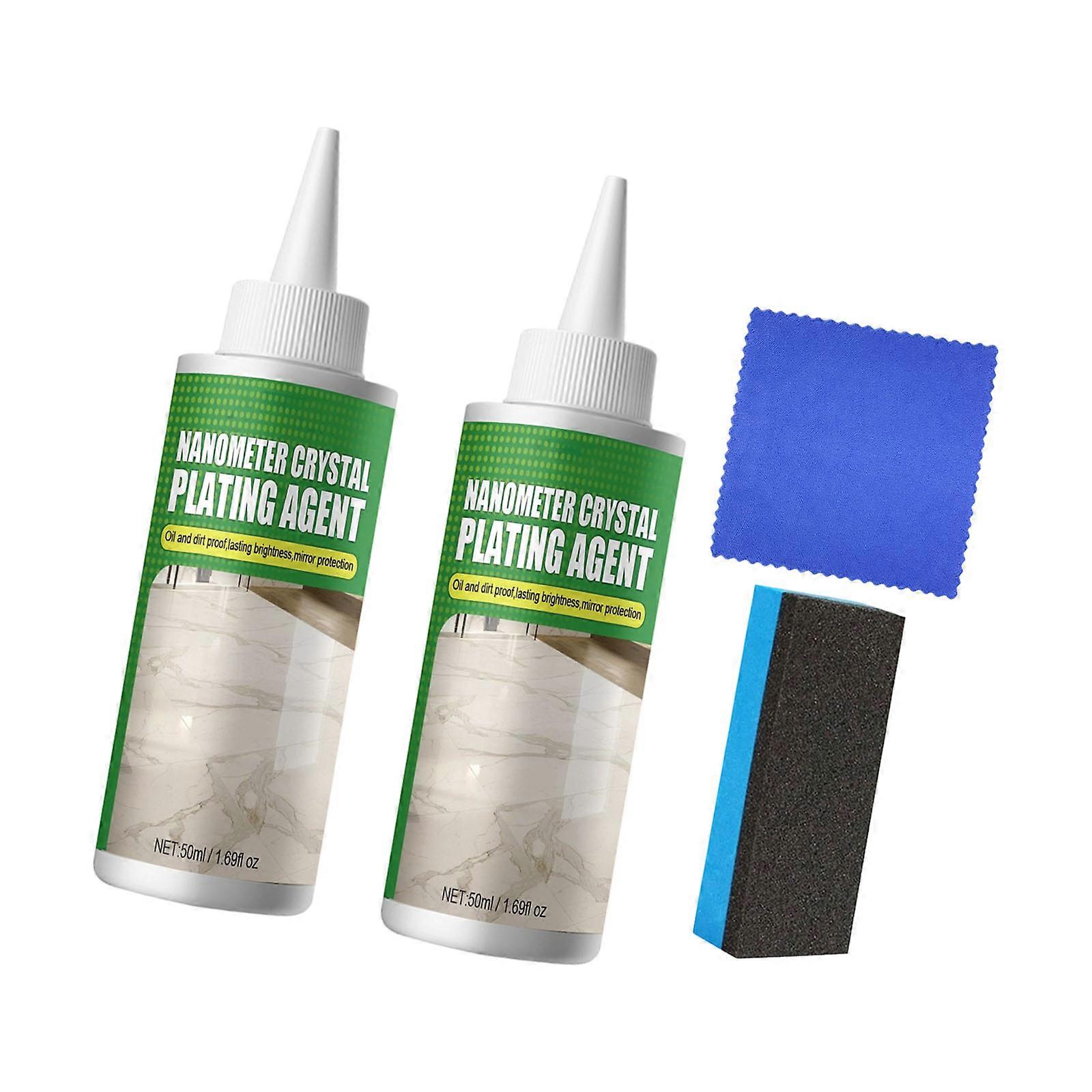 Ceramic Surfaces Restorer And Protective Coating Agent Includes Application Sponge Cleaning Cloth For Home Maintenance Multicolor