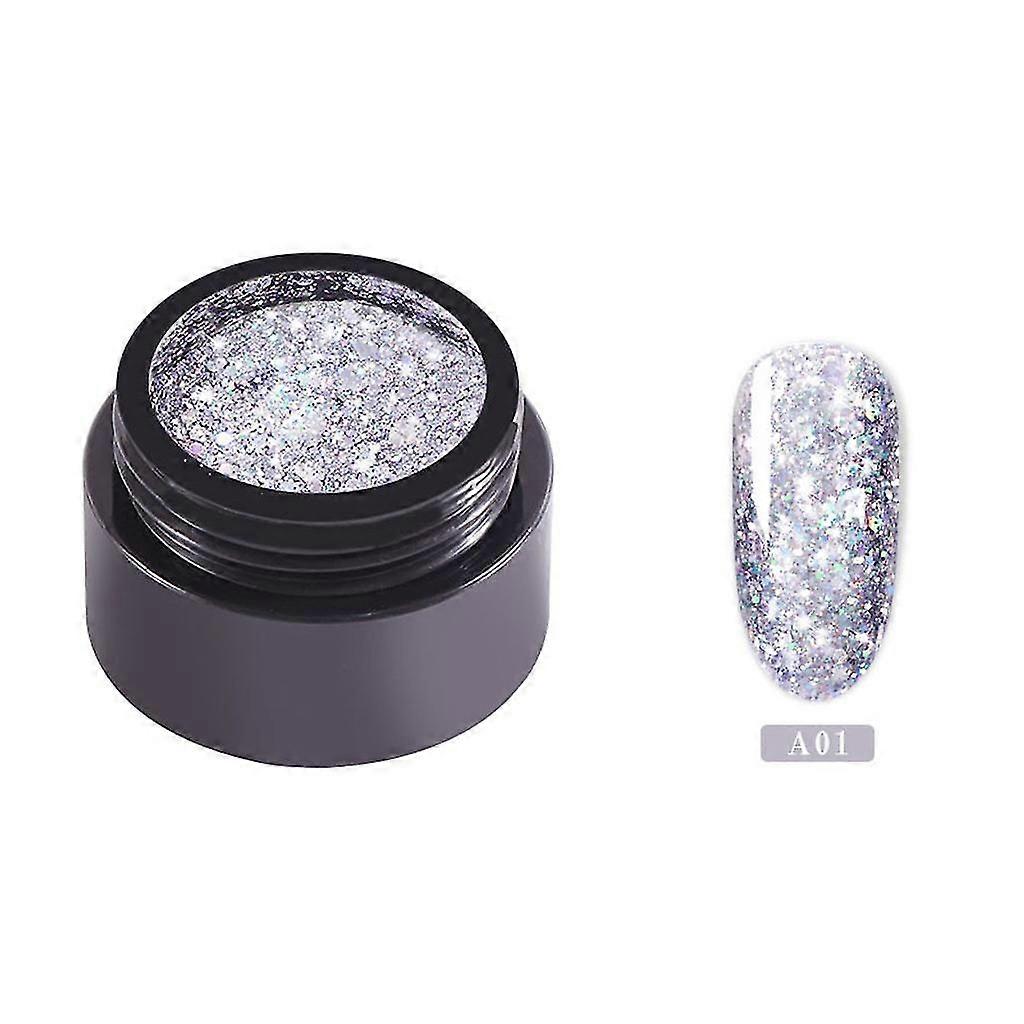 8 Color 3d Auroras Flash Candy Irregular Flash Sequins Nail Sticker