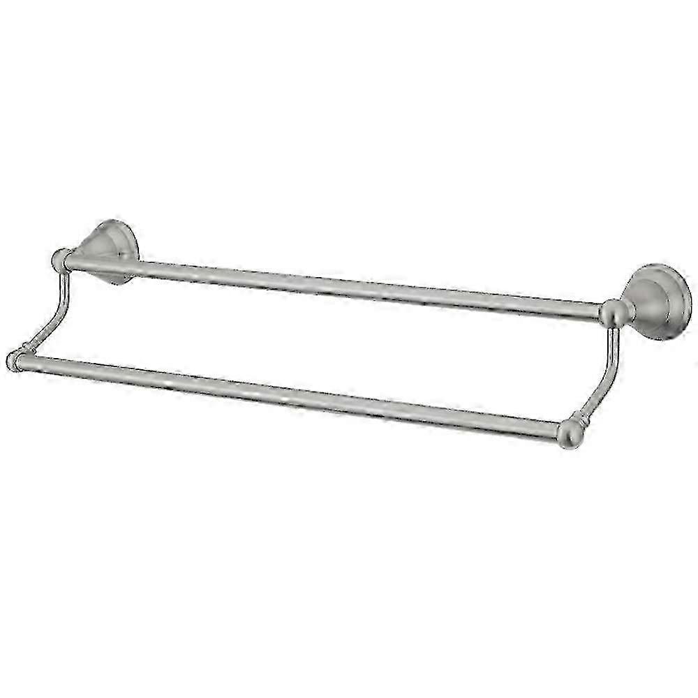 Double brushed nickel towel bars, 18" long