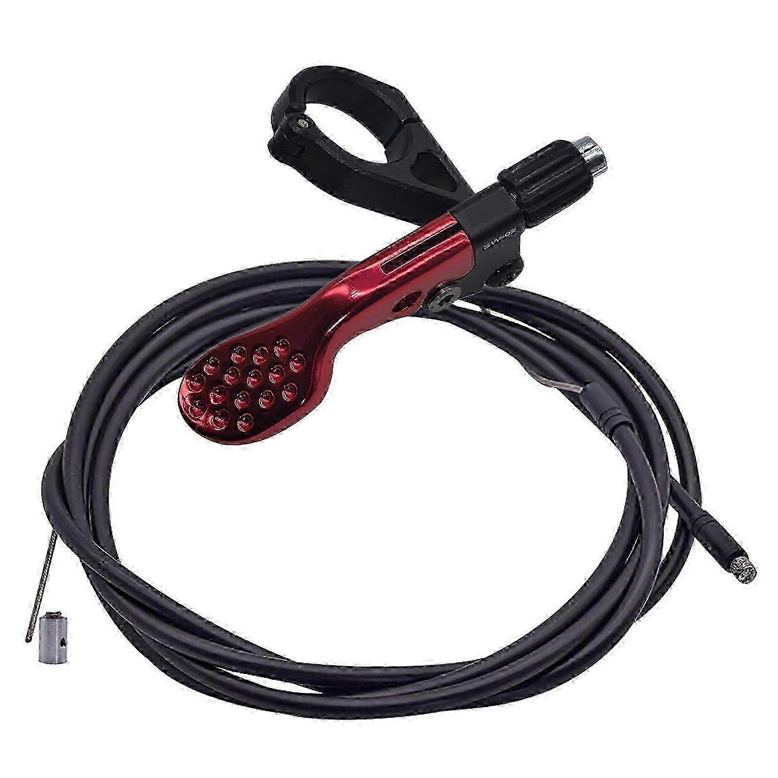 Adjustable Bicycles Seatpost Remote Lever Mountain Bike Seatpost Dropper Remote Lever for External and Internal Route Red