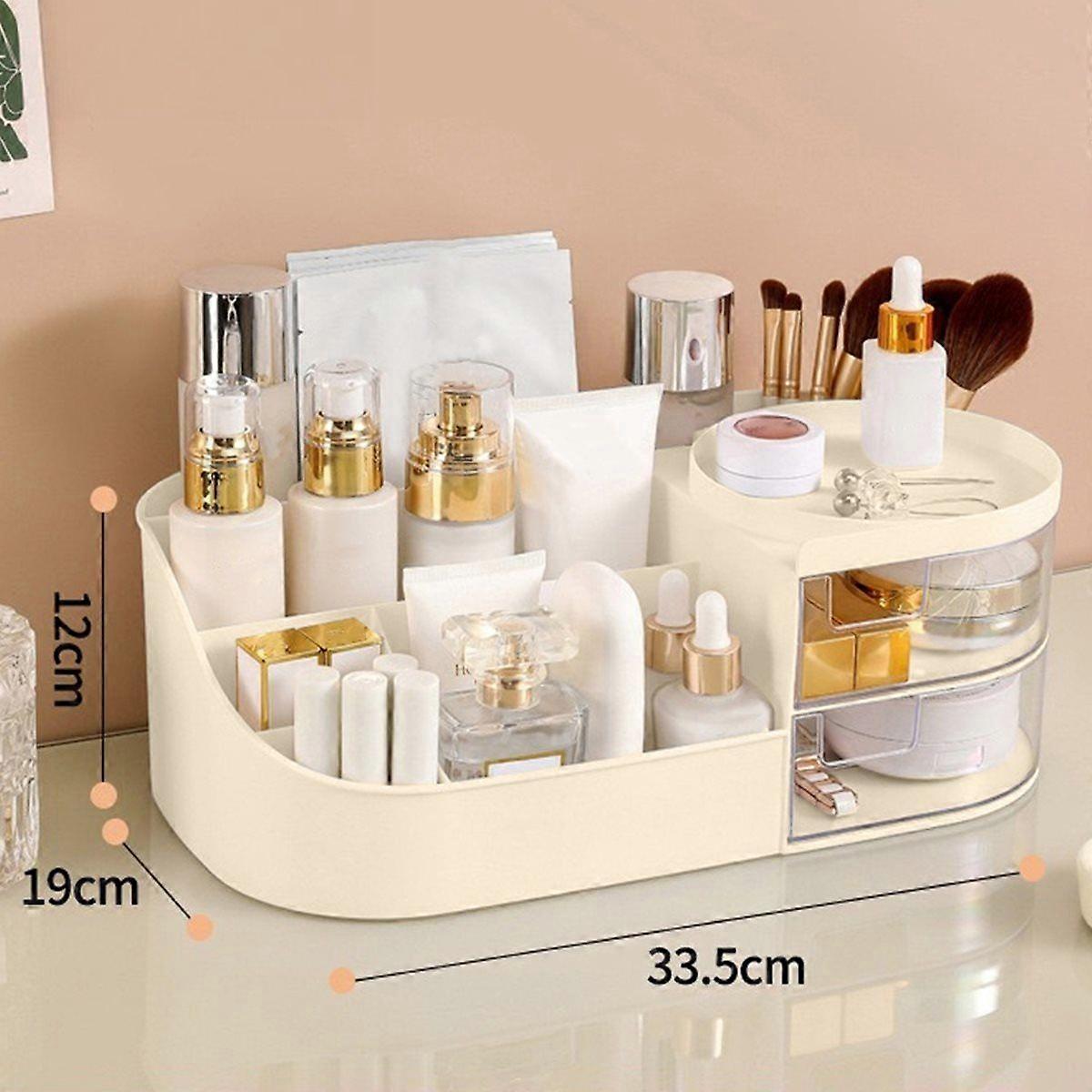 Cream white Drawer Makeup Storage BoxSundries Container