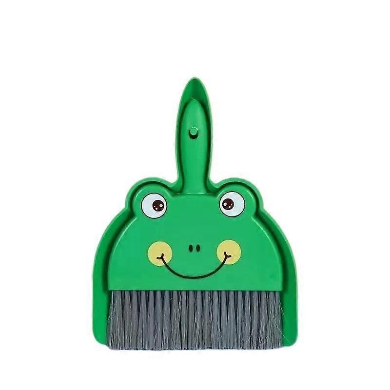 Mini Desktop Sweeper Set with Small Broom for Office Desk, Student, Craft Cleaning, Portable Blue/Green