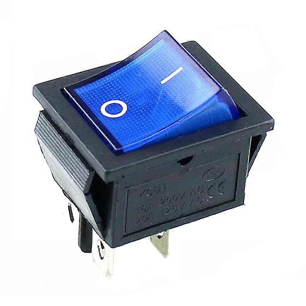 CHAXIN Latching Rocker Switch Power Switch I/O 2-Level 4 Pins with Light 10A AC125-250V