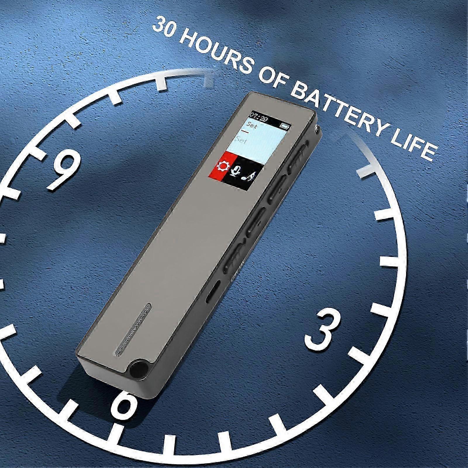 Smart Digital Voice Recorder with Playback Voice Activated Noise Reduction Digital Recording Device for Lecture Meeting 8GB