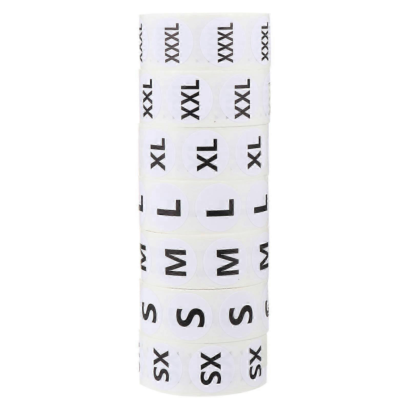 3500pcs Useful Size Stickers Round Self-Adhesive Size Label Stickers for Clothes