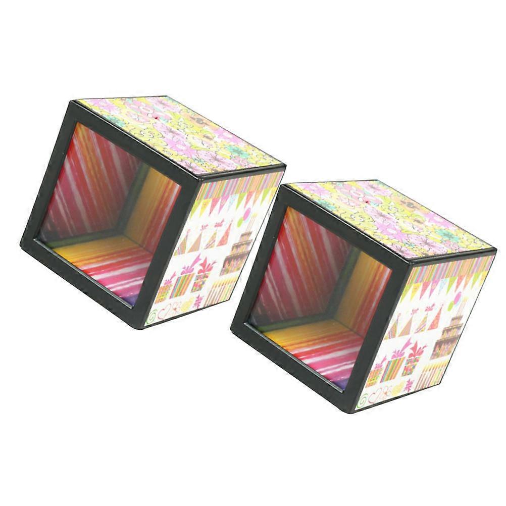 Cute Coin Bank Money Saving Box For Kids Children Random Color And Pattern Plastic Storage 2Set