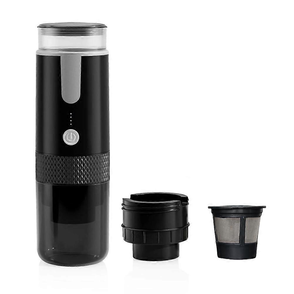 Portable Espresso Machine Electric Coffee Maker for Travel Camping Office Use with Capsule & Powder Compatibility