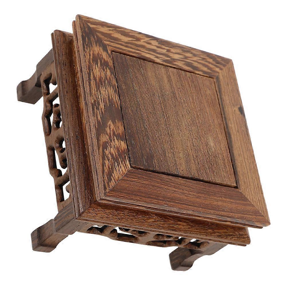 Wooden Riser Stand for Plants Indoor Display Multi Color Solid Wood Crafted Rectangular 7.87x3.94 Inches