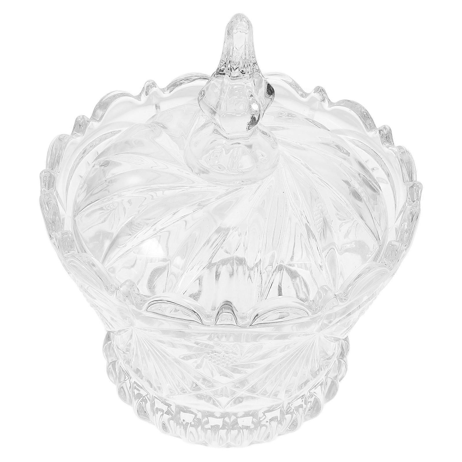 Sugar Dish Glass Candy Dish with Lid for Storage Elegant Design