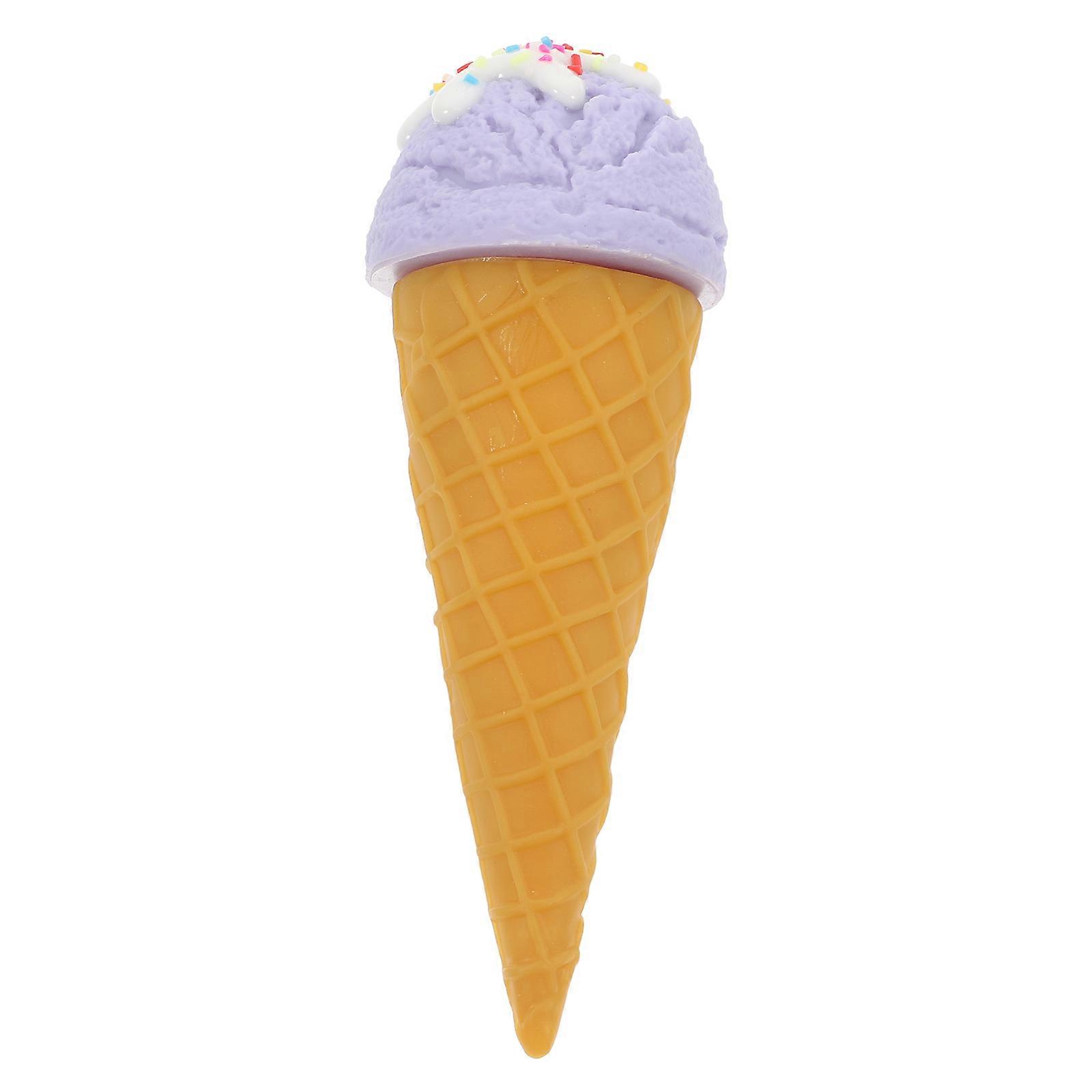 Artificial Ice Cream Model Ice Cream Cone Toy for Decor 1 Piece Made of PVC