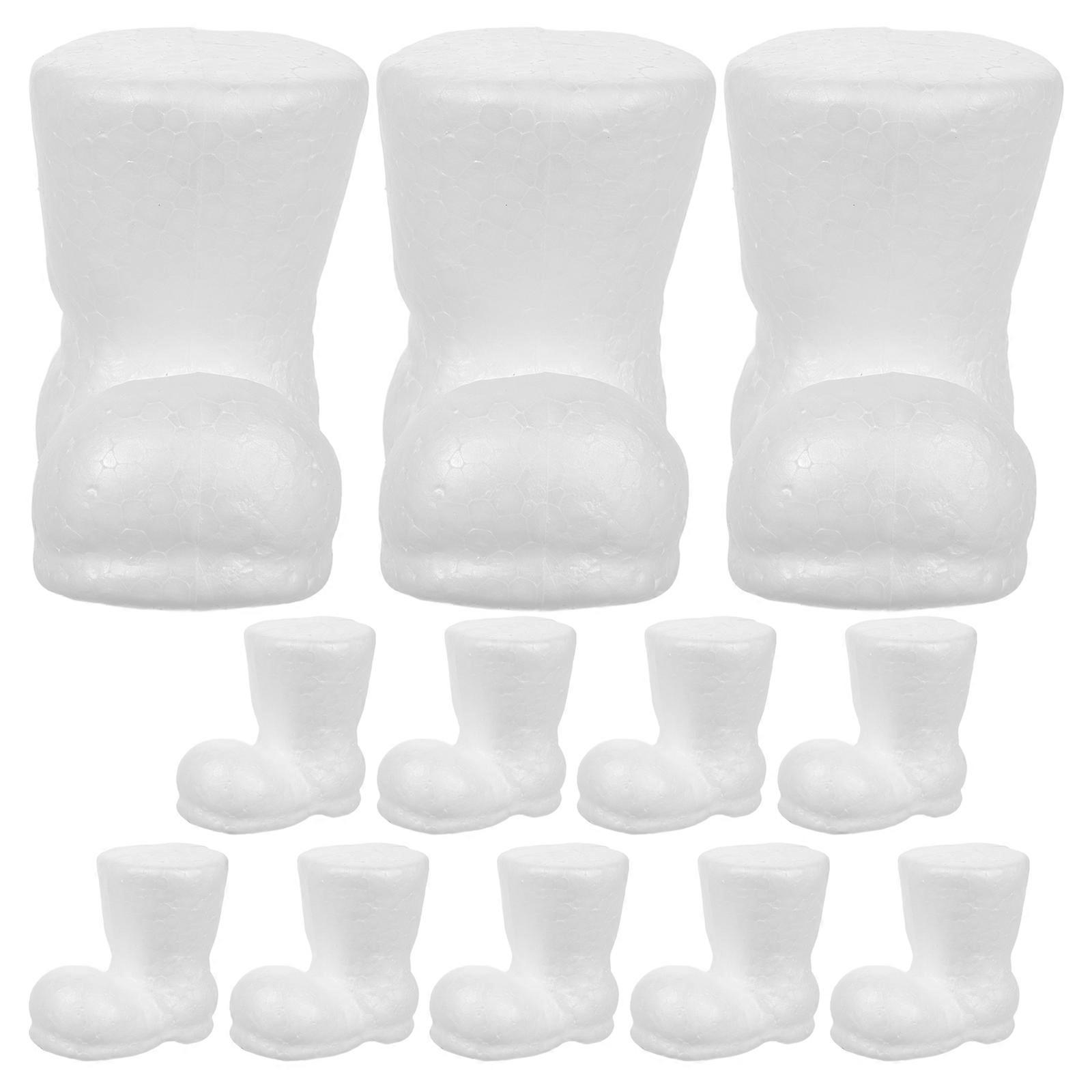 12Pcs Polystyrene Foam Christmas Boots for DIY Holiday Craft Projects