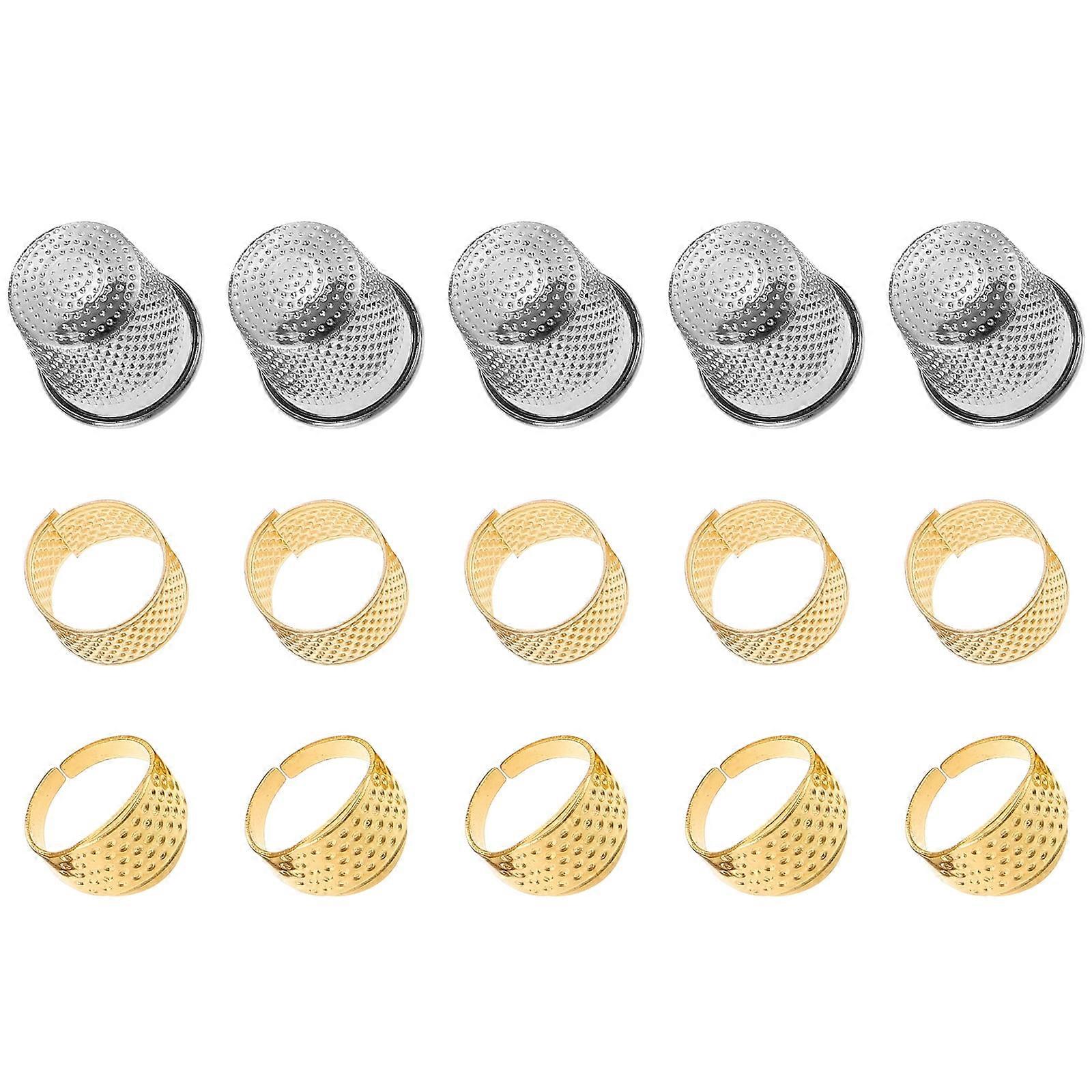 15pcs Thickened Sewing Thimbles Cross Stitch Sewing Finger Protector DIY Sewing Tools