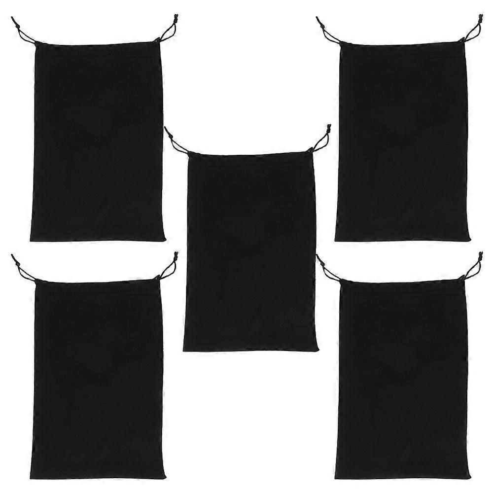 Glasses Storage Bag Ski Goggles Bag for Storage 5Pcs Black Drawstring