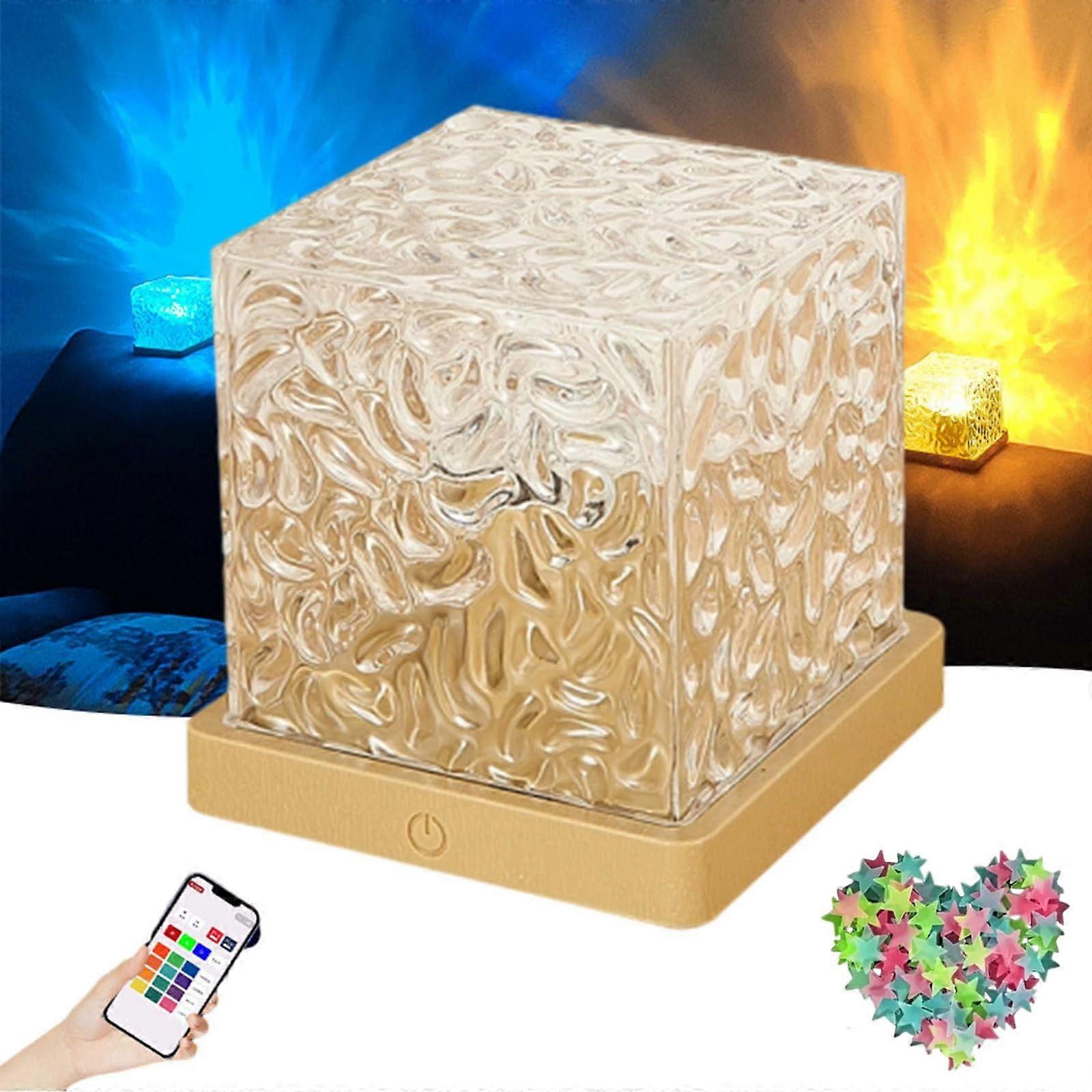 Aurora Borealis Light Projector with Wave Ripple Lighting and Remote, Rechargeable Bedroom Lamp