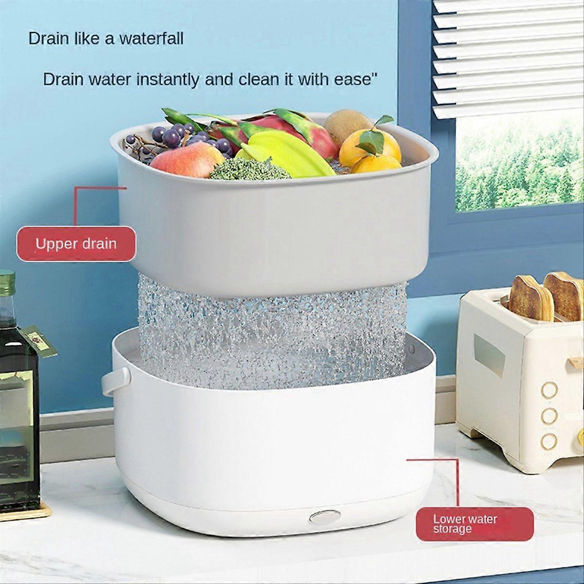 Electric Vegetable Washing Basket Kitchen Fruit and Vegetable Drainer