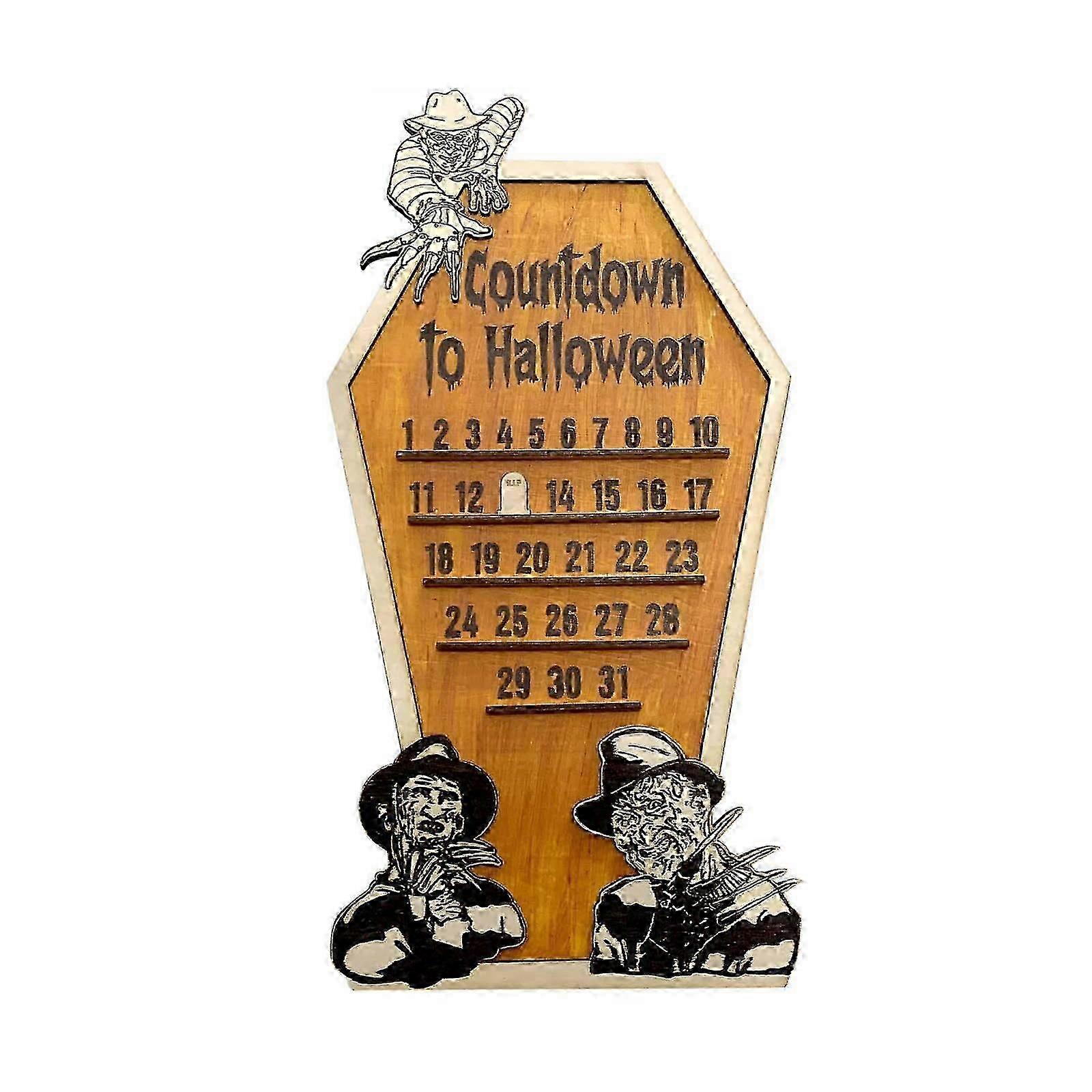 Christmas Advent Calendar Decor, Rustic Wooden Countdown for Home