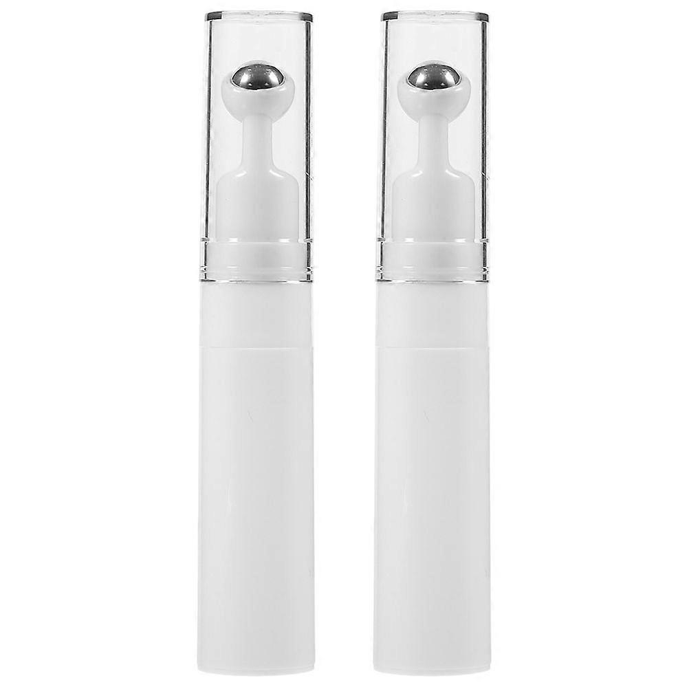 Refillable Cream Bottle Eye Cream Bottle for Storage Use 2Pcs White Acrylic