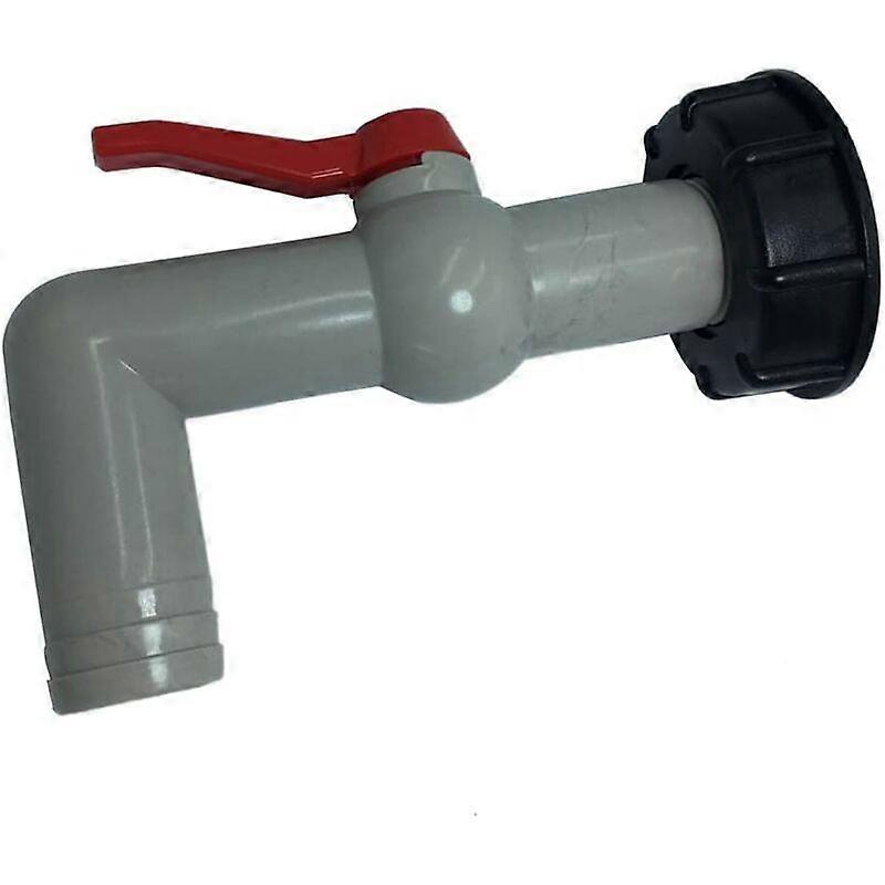 Drain spout with 90-degree nut, for IBC 1000L tank tap connection, water