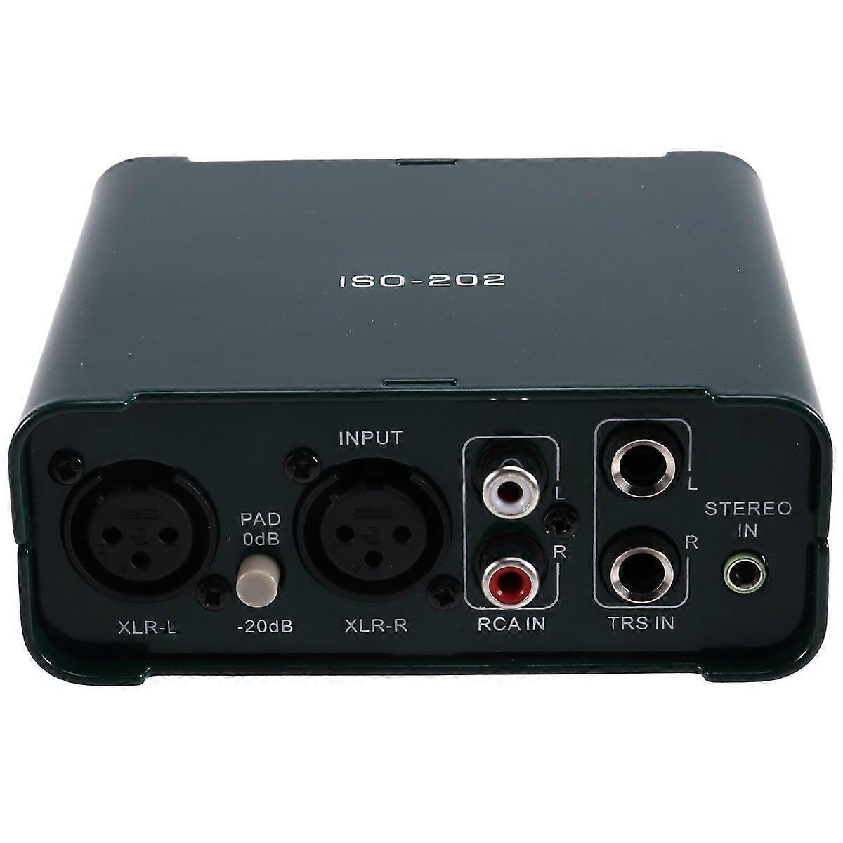 Stereo Audio Noise Isolator Signal Filter Unbalanced and Balanced Multi-Interface Mixer Noise Elimi