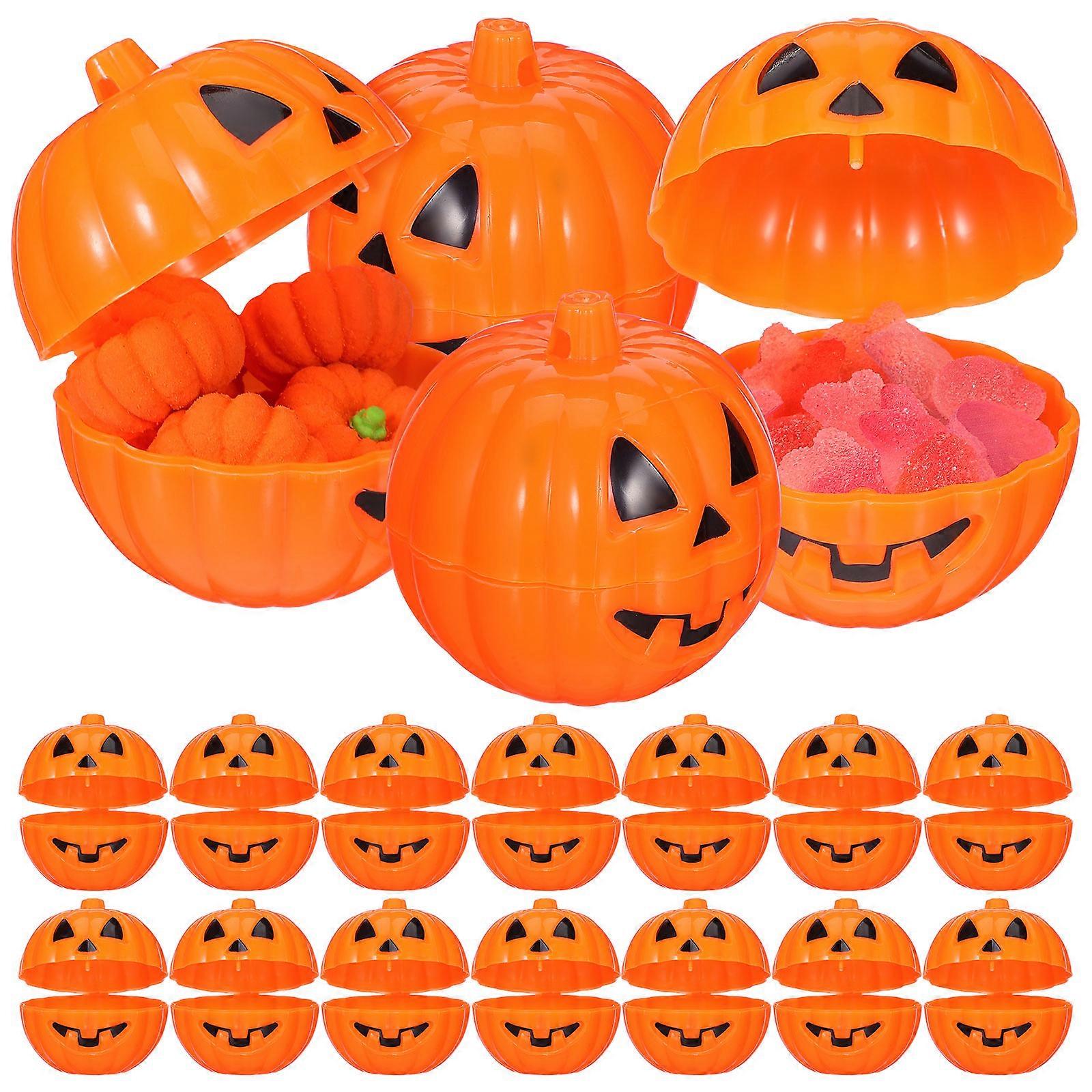 Halloween Candy Box Pumpkin Shape Container for Storage 24Pcs