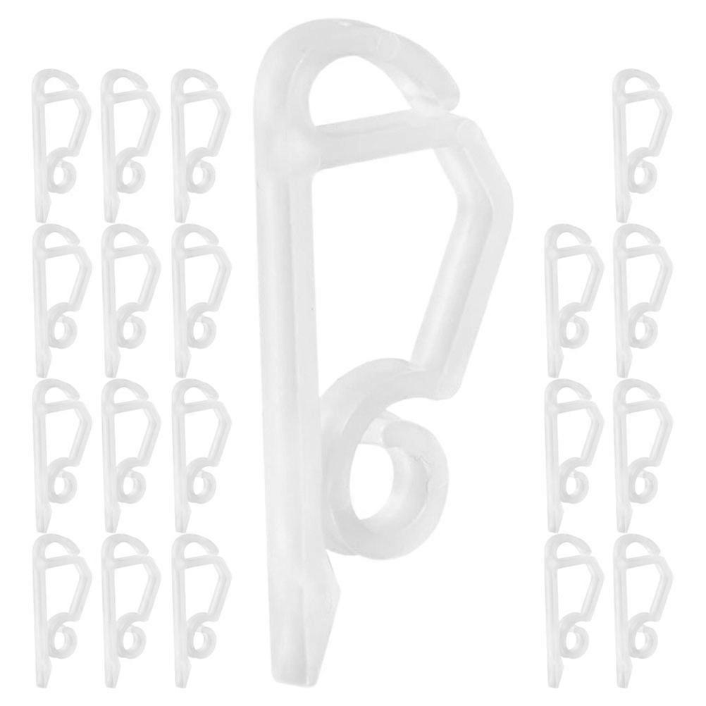 Christmas Light Hooks Plastic Gutter Clips for Hanging 20Pcs White Hooks