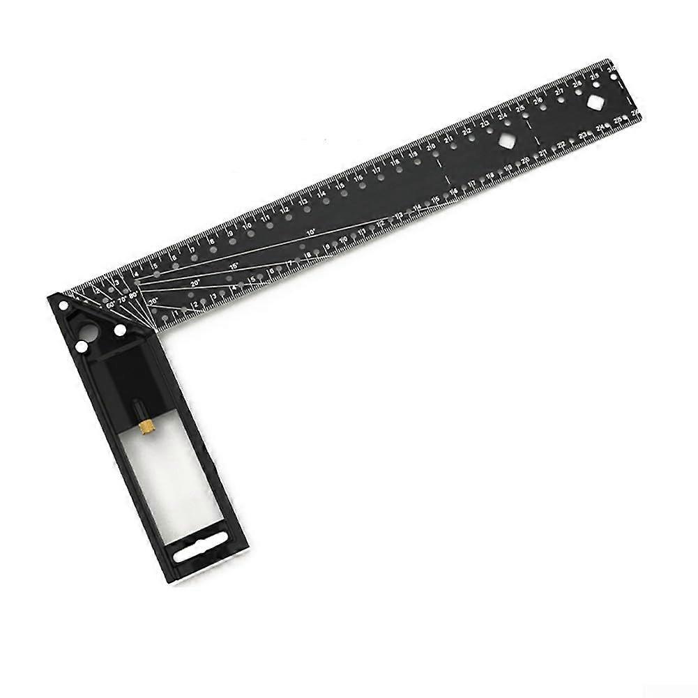 Carpentry Square Ruler Aluminum Alloy 90 Degree Precision Woodworking Layout Tool with AntiSlip Handle 30cm