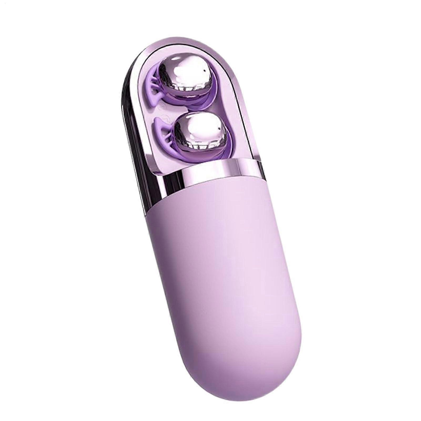 Wireless Earbuds USB Rechargeable Vibration Massager Earphones Invisible InEar Design Pink Purple For Running Travel