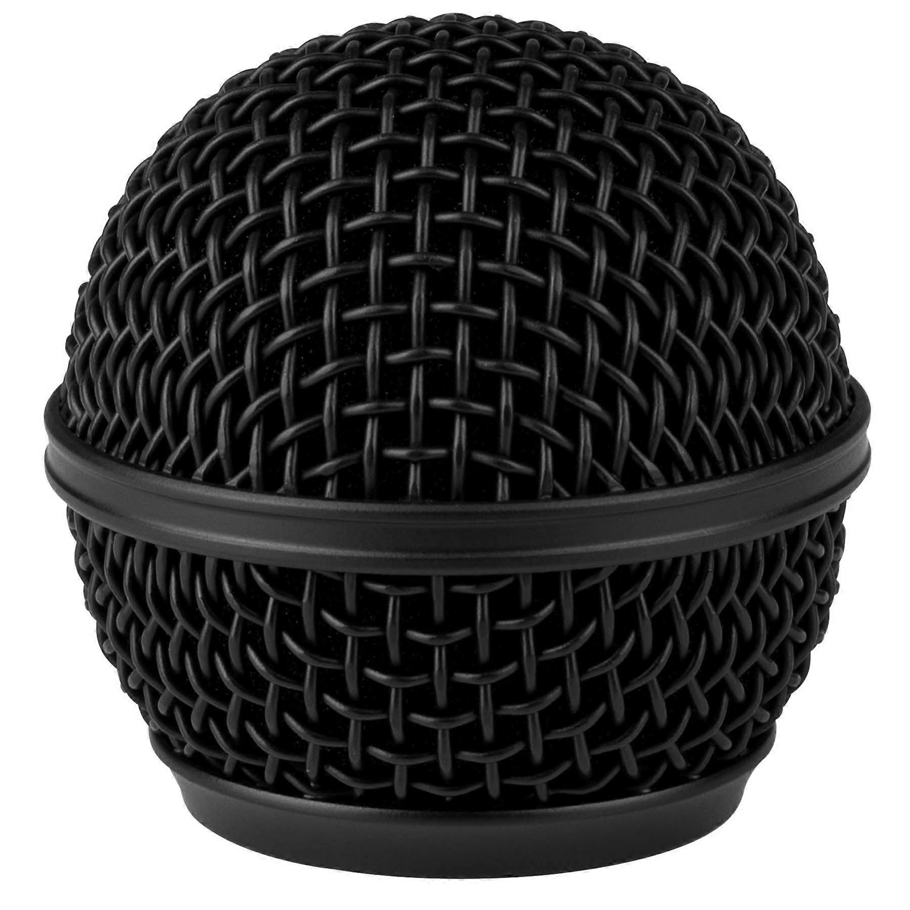 Microphone Grill for Shure SM58 with Durable Steel Mesh and Noise Reduction Foam Lining