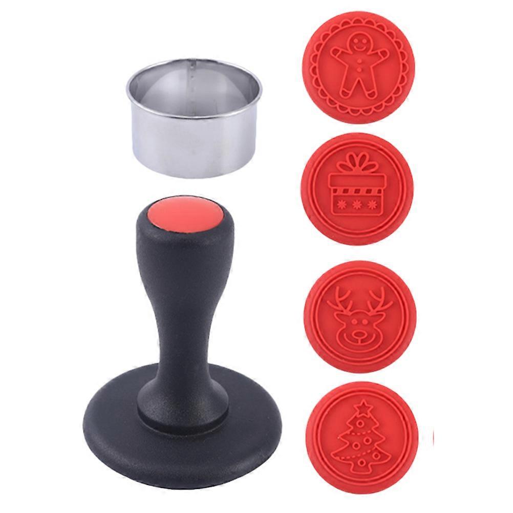 Baking Mold Silicone Cookie Stamp for Christmas Desserts 1Set