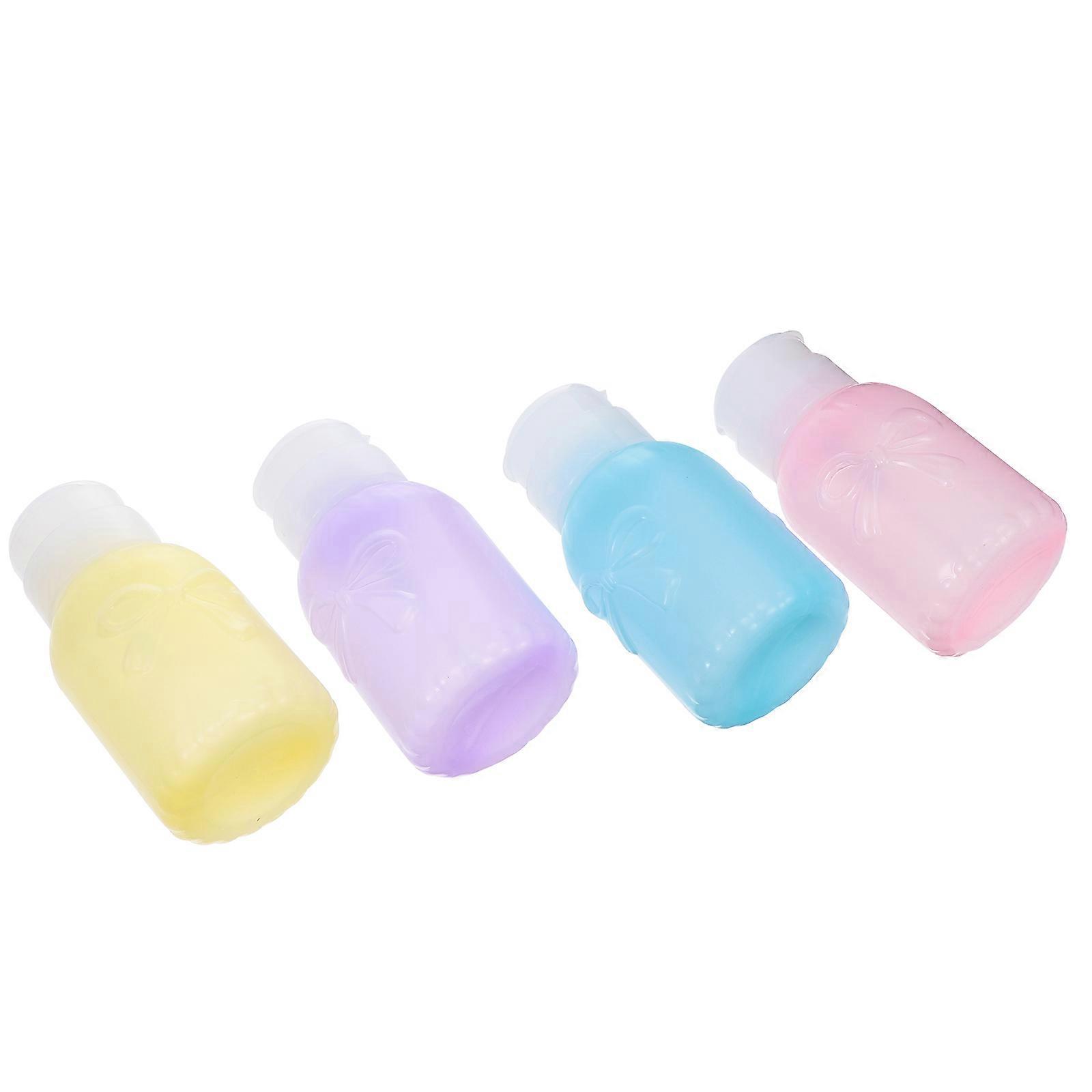 Plastic Nail Polish Remover Bottles for Storage 4Pcs Durable Multipurpose Containers