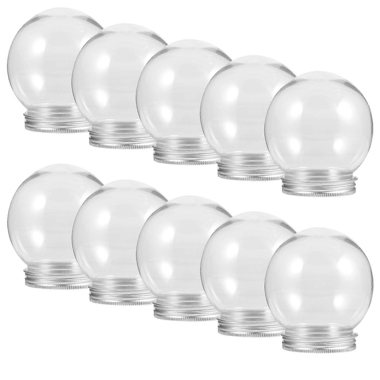 10Pcs Clear Plastic Ball Bottle Multi-functional DIY Ball Decoration Small Empty Snow Globe Making Prop