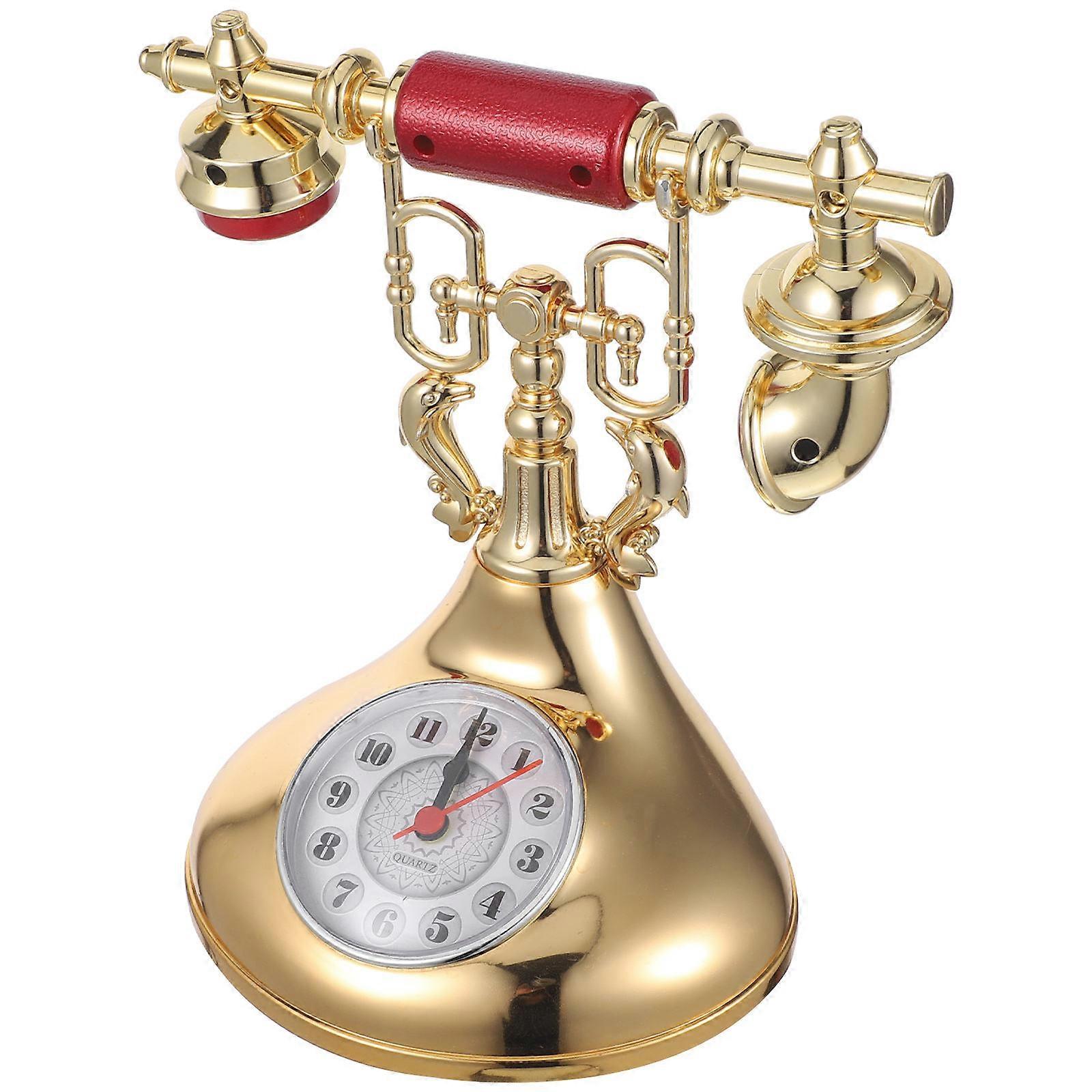 Vintage Desktop Clock Decorative Clock for Home Ornament