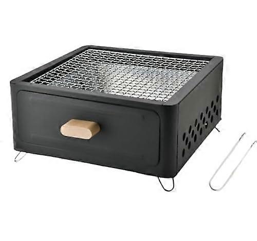 Portable Charcoal Grill with Foldable Square Design for Camping, Picnic and Backyard BBQ Use