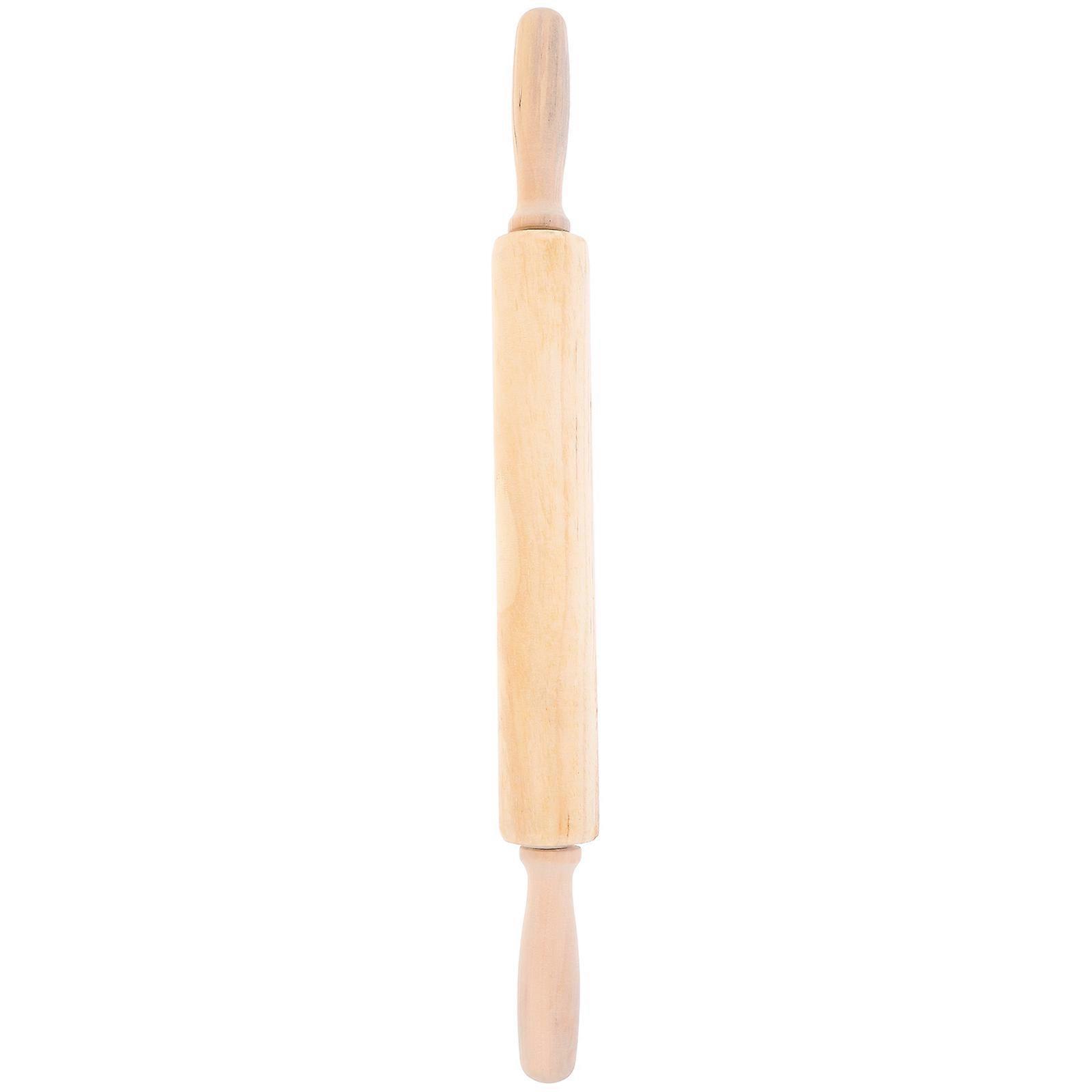 Khaki Wooden Rolling Pin for Dough Rolling 2Pcs Baking Tool