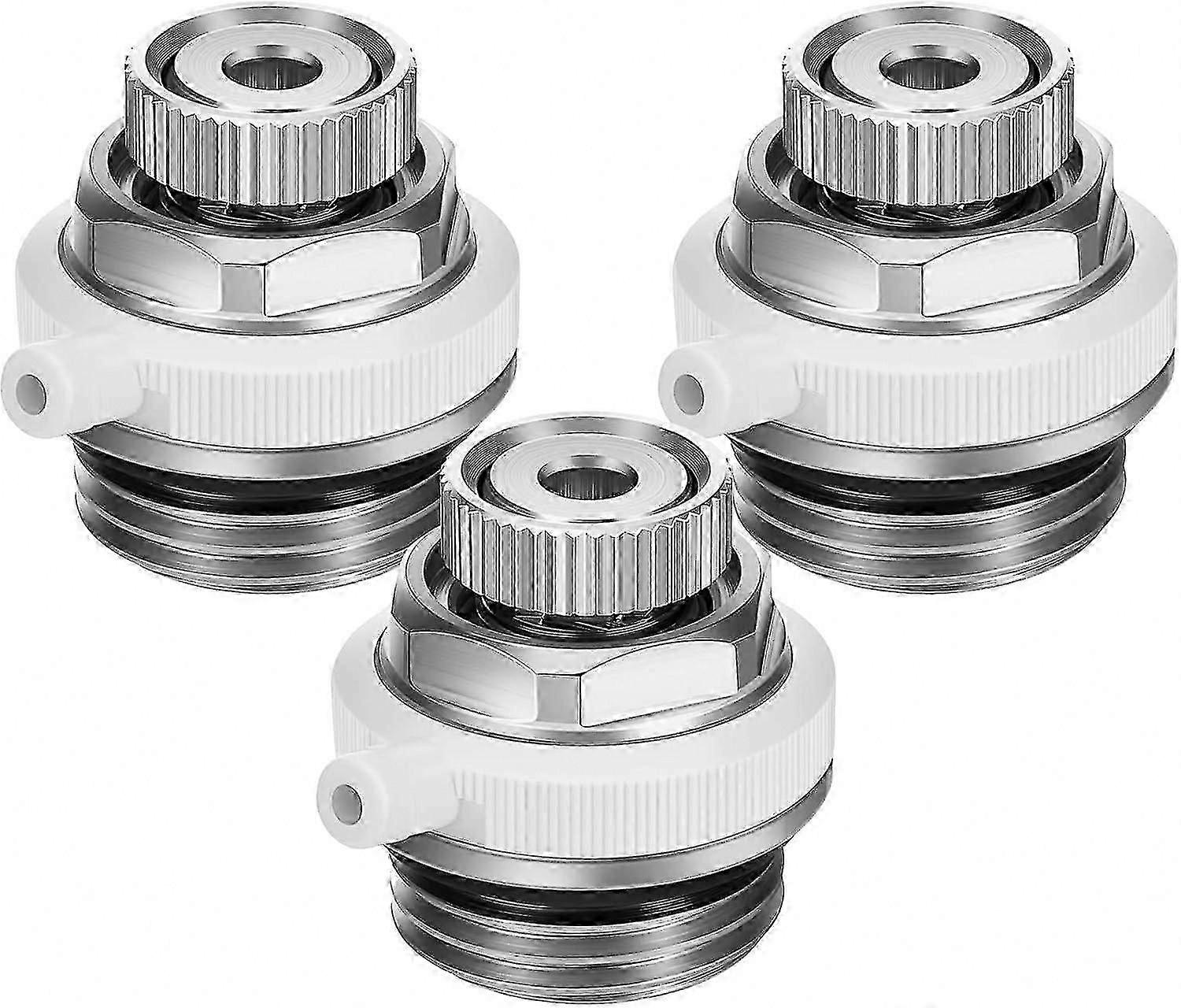 1/2 Inch Brass Radiator Valve Set with Automatic Drain and Vent Functionality